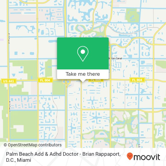 Mapa de Palm Beach Add & Adhd Doctor - Brian Rappaport, D.C.