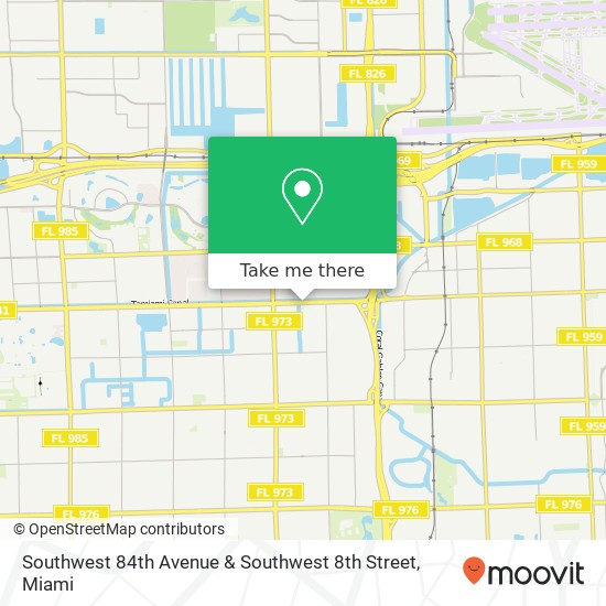 Southwest 84th Avenue & Southwest 8th Street map