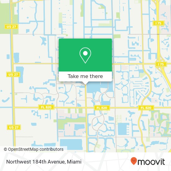 Mapa de Northwest 184th Avenue