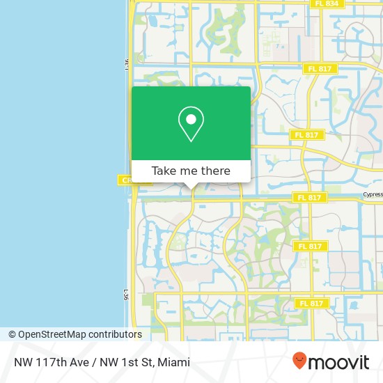 NW 117th Ave / NW 1st St map