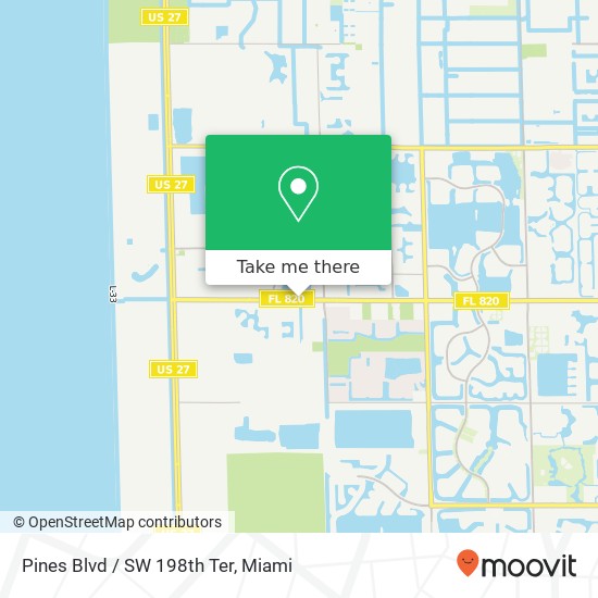 Pines Blvd / SW 198th Ter map