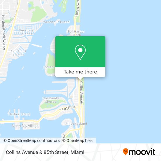 Collins Avenue & 85th Street map