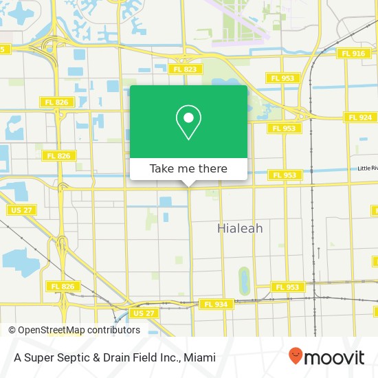 Mapa de A Super Septic & Drain Field Inc.