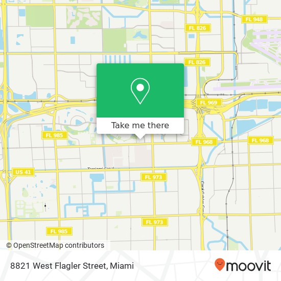 8821 West Flagler Street map