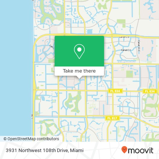 3931 Northwest 108th Drive map