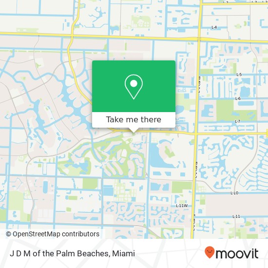 J D M of the Palm Beaches map