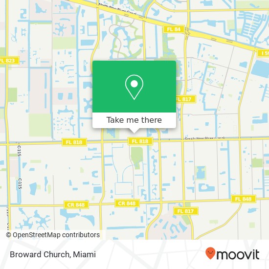 Mapa de Broward Church