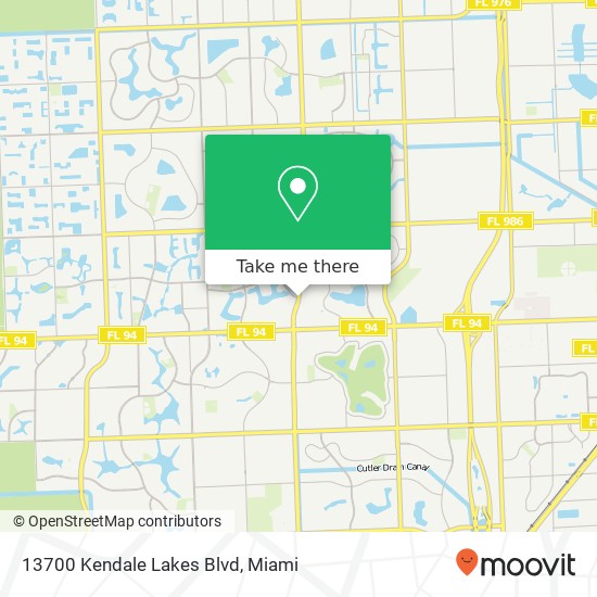 13700 Kendale Lakes Blvd map