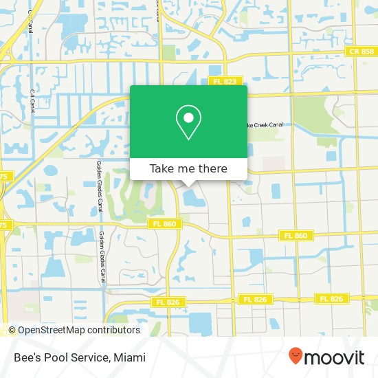 Bee's Pool Service map