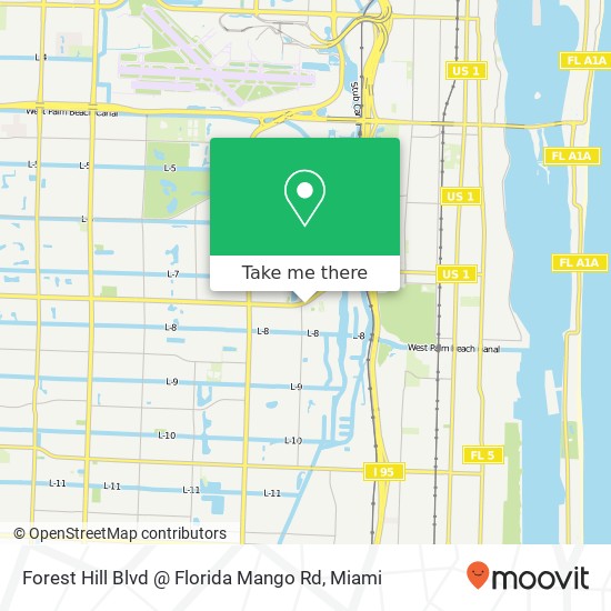 Forest Hill Blvd @ Florida Mango Rd map