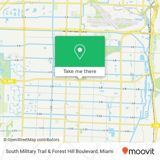 South Military Trail & Forest Hill Boulevard map