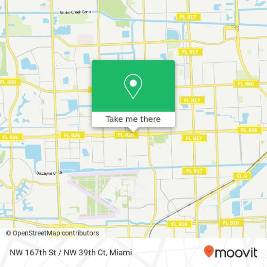 Mapa de NW 167th St / NW 39th Ct