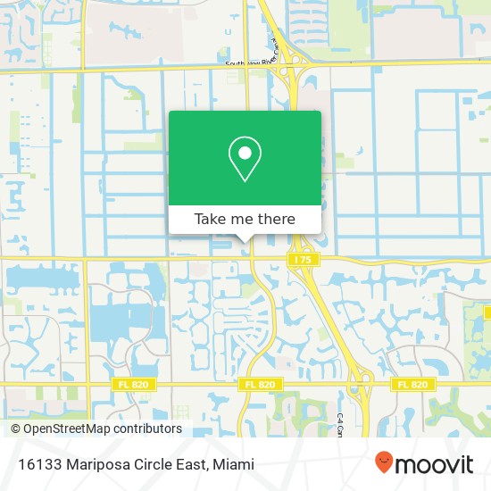 Mapa de 16133 Mariposa Circle East