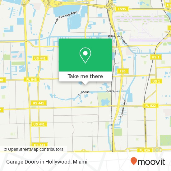 Garage Doors in Hollywood map