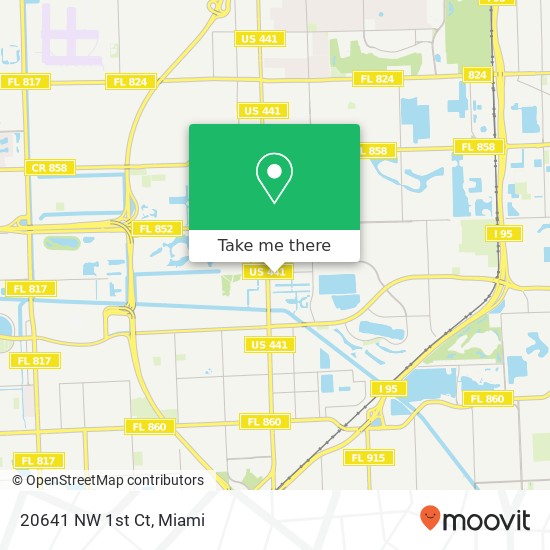 20641 NW 1st Ct map