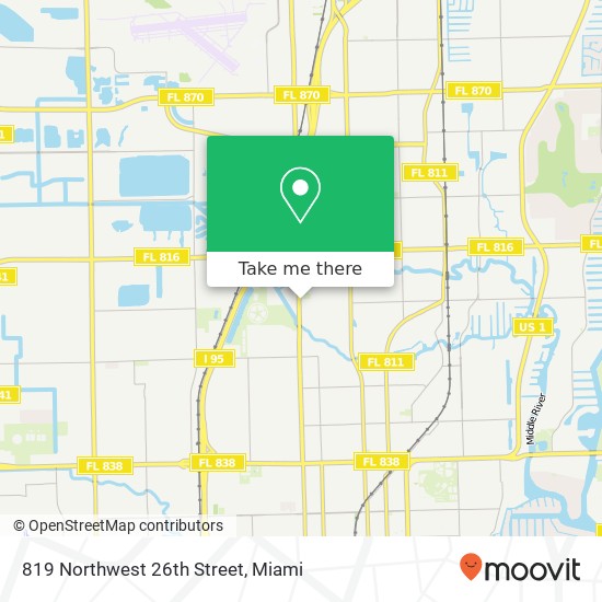 Mapa de 819 Northwest 26th Street