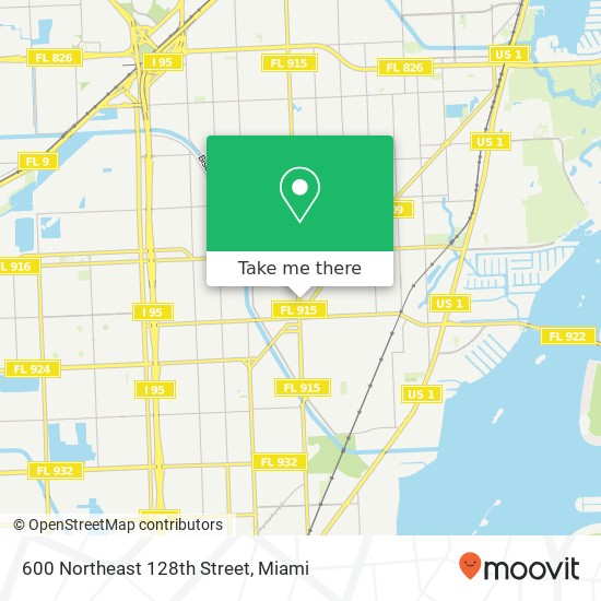 600 Northeast 128th Street map