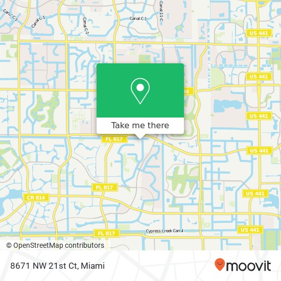 8671 NW 21st Ct map