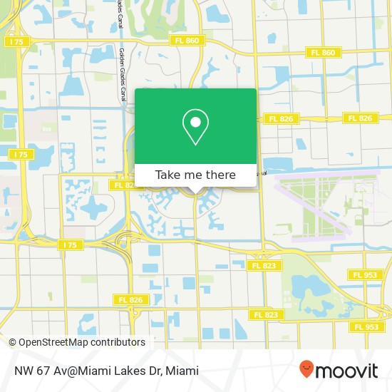 Mapa de NW 67 Av@Miami Lakes Dr