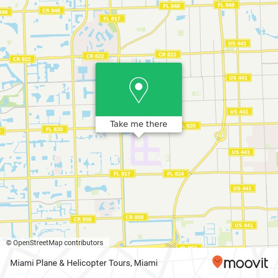 Miami Plane & Helicopter Tours map