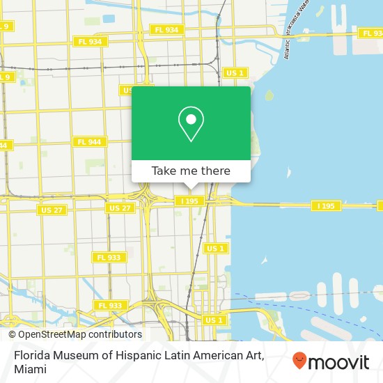 Mapa de Florida Museum of Hispanic Latin American Art