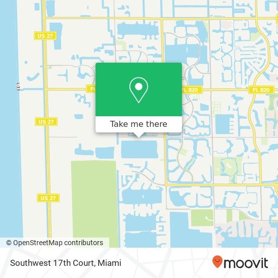 Southwest 17th Court map