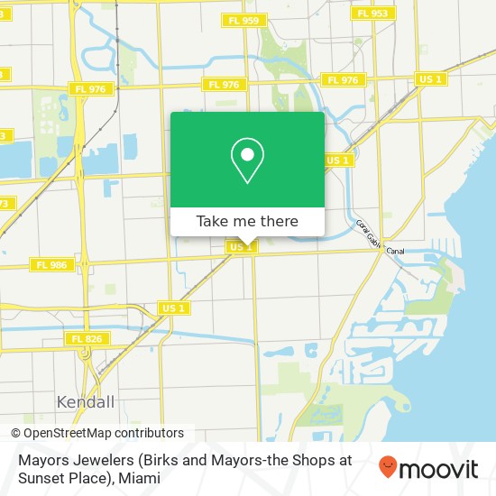 Mapa de Mayors Jewelers (Birks and Mayors-the Shops at Sunset Place)