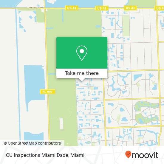 Mapa de CU Inspections Miami Dade