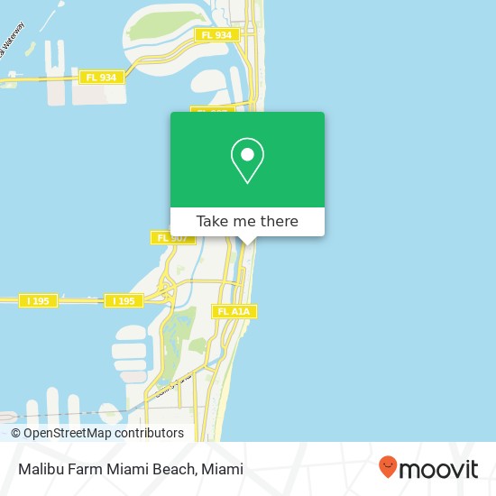 Mapa de Malibu Farm Miami Beach