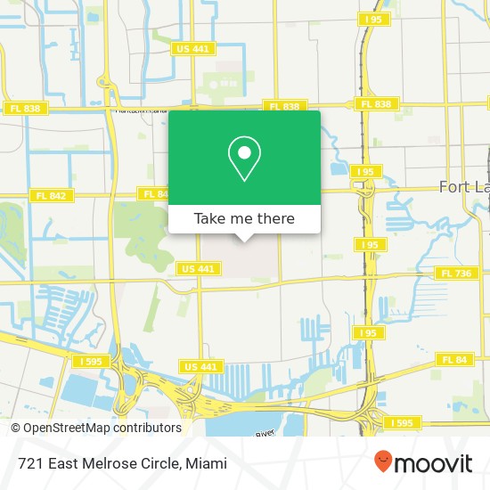 721 East Melrose Circle map