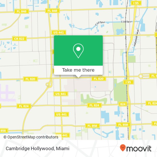 Mapa de Cambridge Hollywood