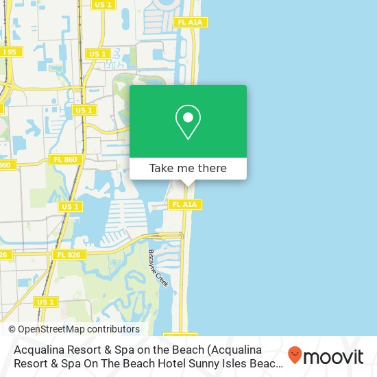 Acqualina Resort & Spa on the Beach (Acqualina Resort & Spa On The Beach Hotel Sunny Isles Beach) map