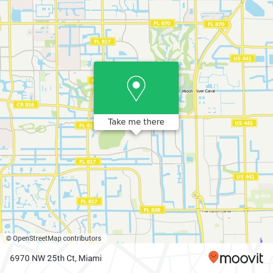 Mapa de 6970 NW 25th Ct