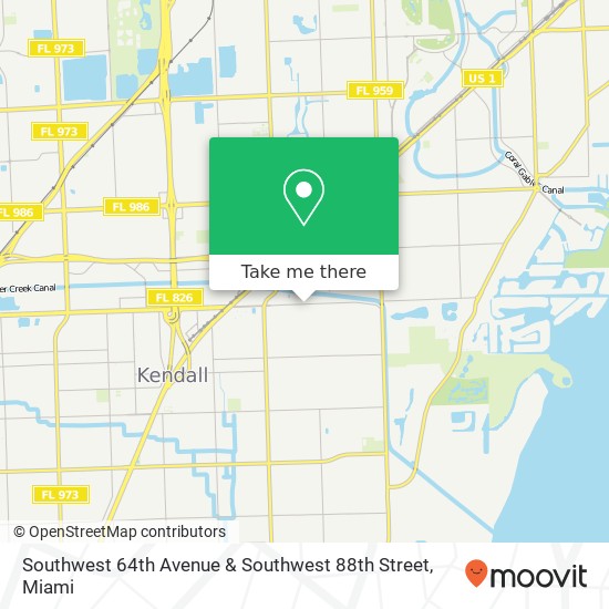 Southwest 64th Avenue & Southwest 88th Street map