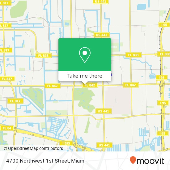 4700 Northwest 1st Street map