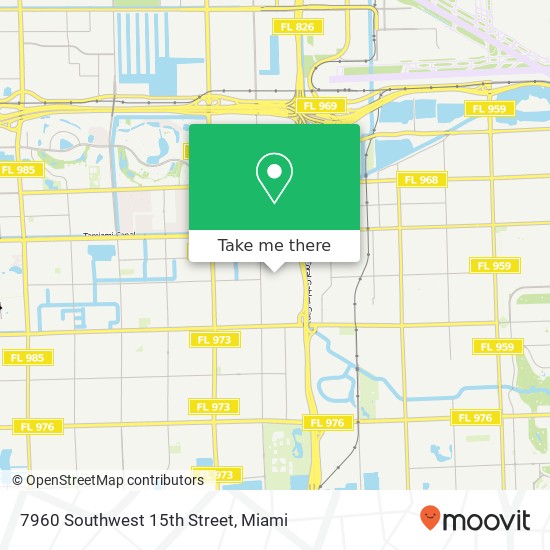 7960 Southwest 15th Street map