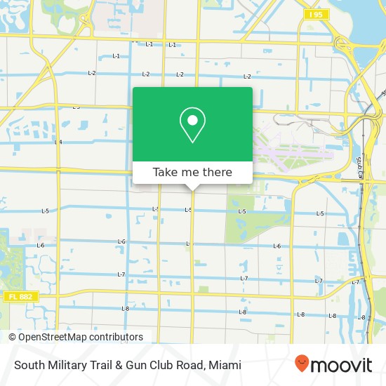 South Military Trail & Gun Club Road map
