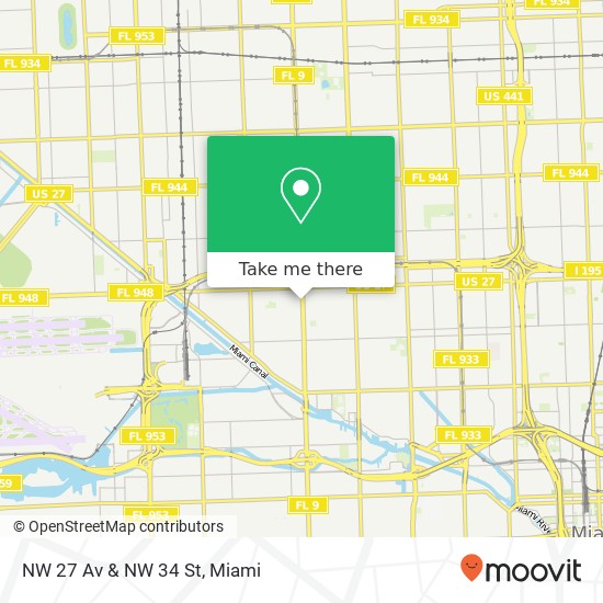 NW 27 Av & NW 34 St map