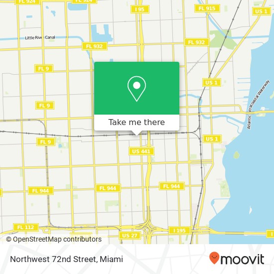 Northwest 72nd Street map
