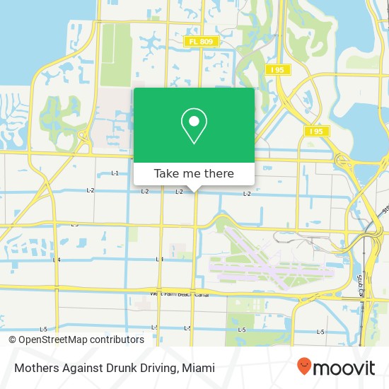 Mothers Against Drunk Driving map