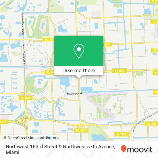 Mapa de Northwest 163rd Street & Northwest 57th Avenue