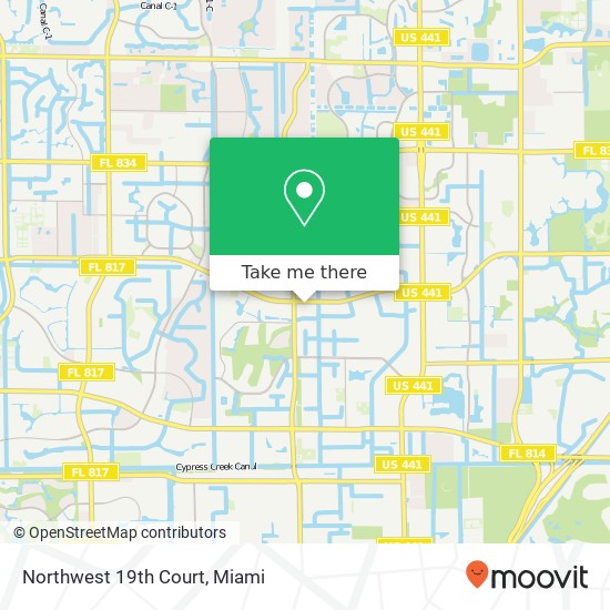 Northwest 19th Court map