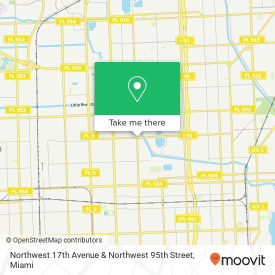 Mapa de Northwest 17th Avenue & Northwest 95th Street