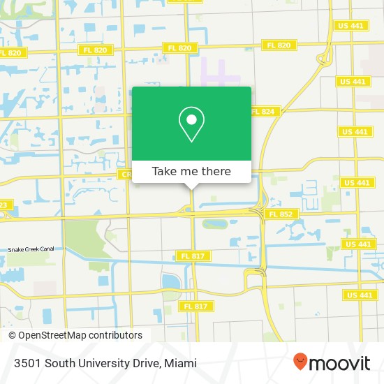 3501 South University Drive map
