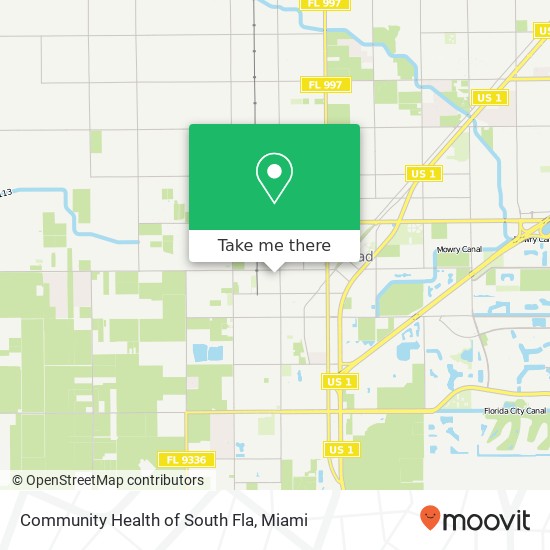Mapa de Community Health of South Fla