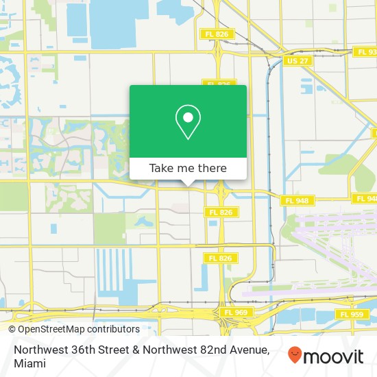 Mapa de Northwest 36th Street & Northwest 82nd Avenue