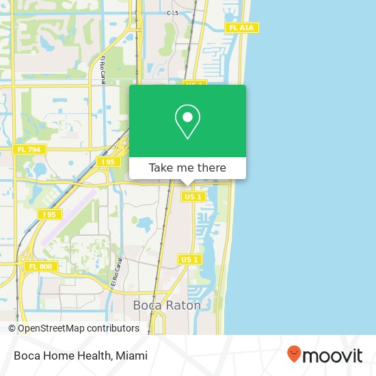 Boca Home Health map