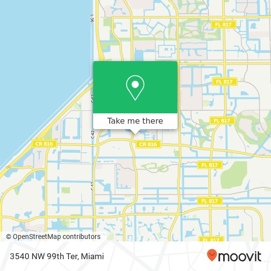 3540 NW 99th Ter map