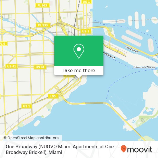 One Broadway (NUOVO Miami Apartments at One Broadway Brickell) map
