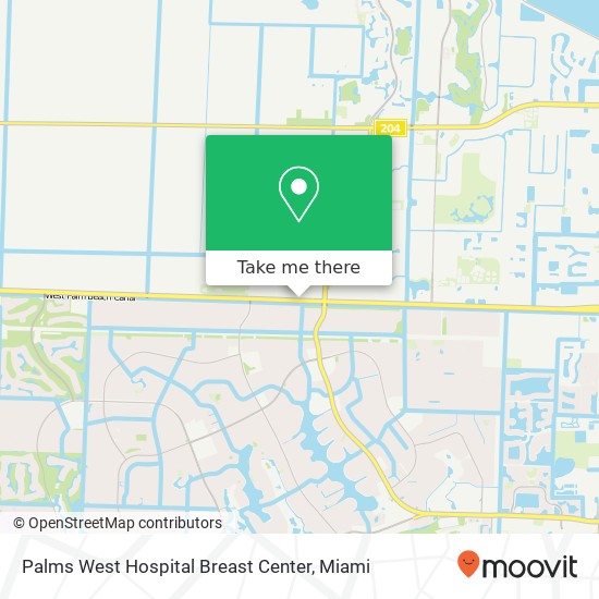 Palms West Hospital Breast Center map